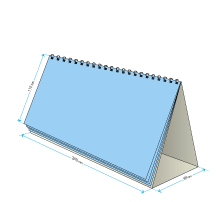 Calendario escritorio 240x110 mm anillado